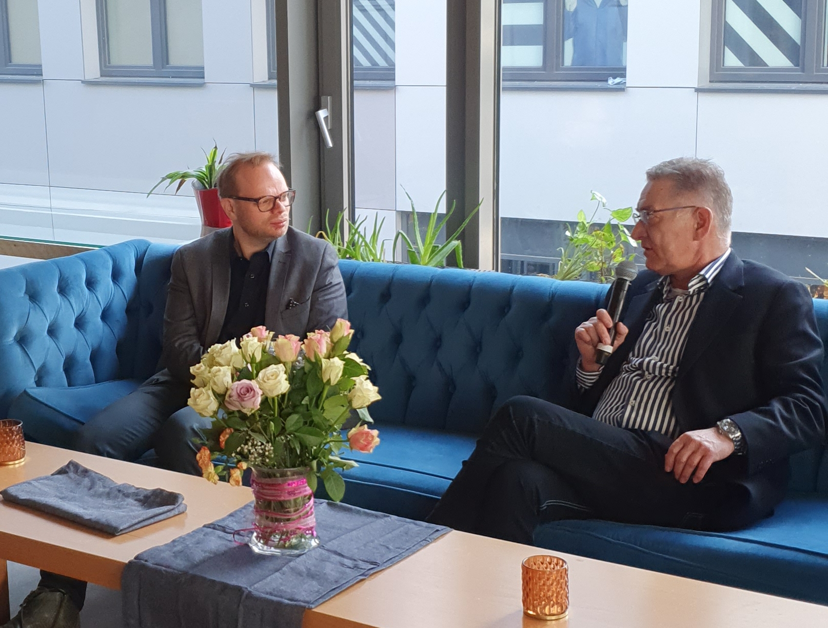 Lindh und Ziebs im Gespräch